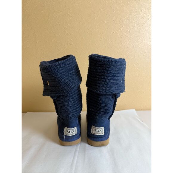 UGG Ugg Australia Classic Argyle Knit Pull On Boots SZ 8 - Picture 4 of 11